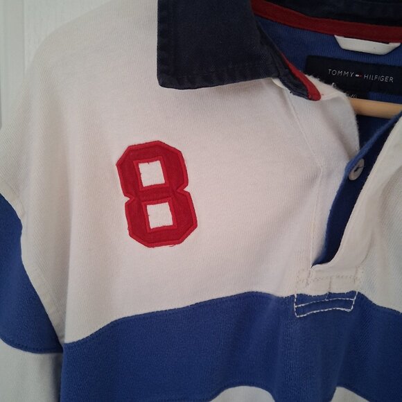 Vintage 90’s Tommy Hilfiger Rugby Polo Shirt Men's Size Large Y2K Embroidered - Picture 5 of 7